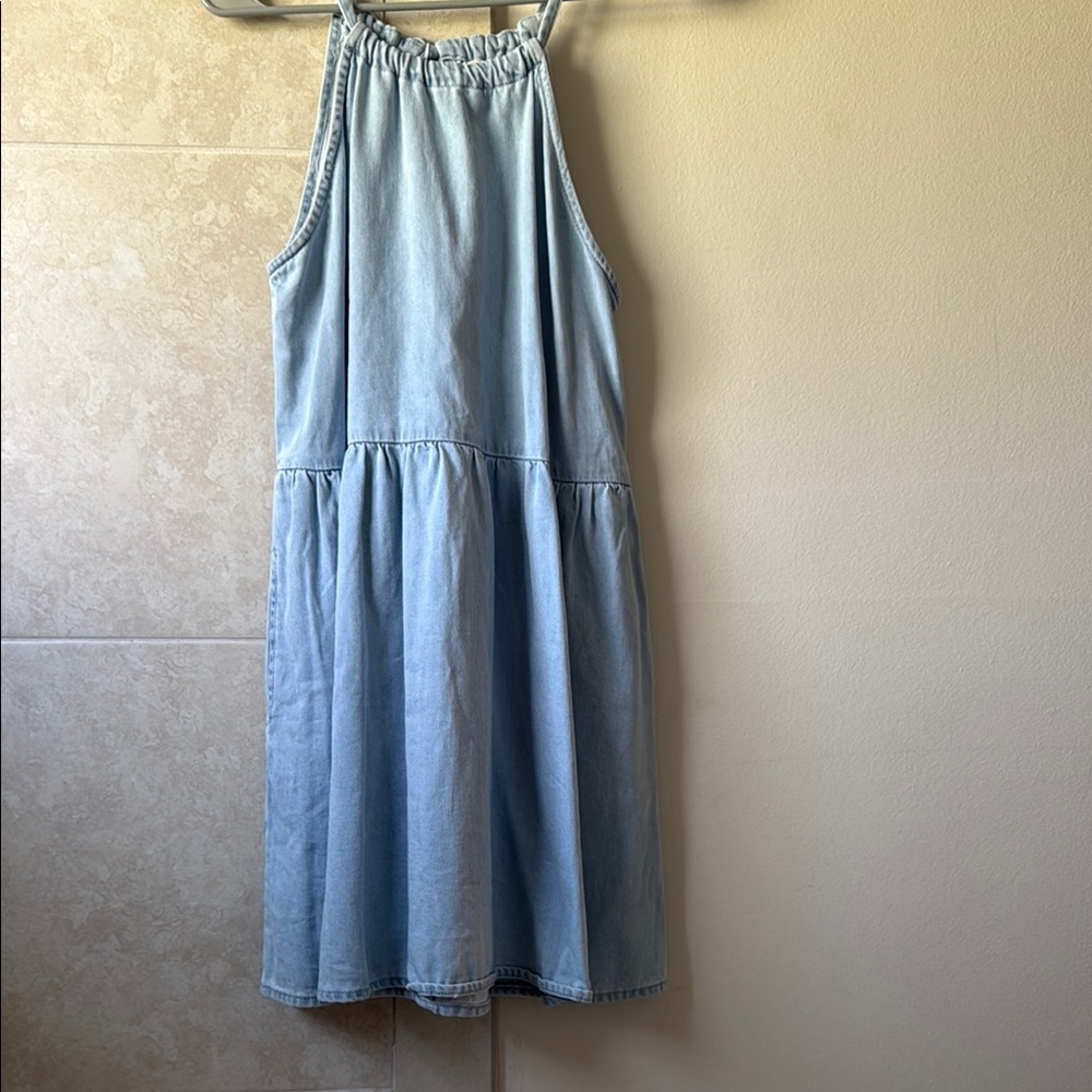 Copper Key Light Blue Backless Dress